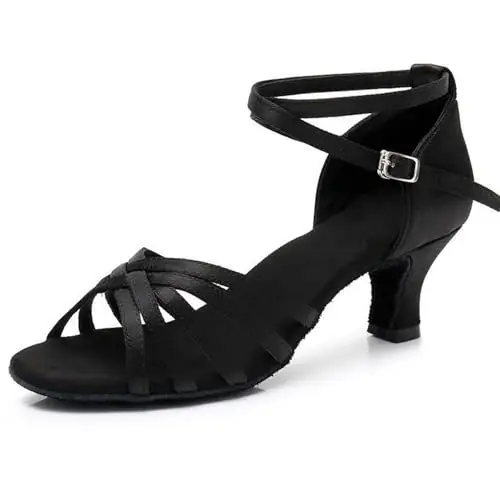 Rosefinch Scarpe da Ballo Latino per Le Donne Nero Professionale Scarpe da Ballo Sala da Ballo Partito Salsa Danza