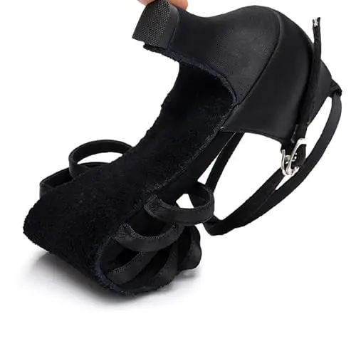 Rosefinch Scarpe da Ballo Latino per Le Donne Nero Professionale Scarpe da Ballo Sala da Ballo Partito Salsa Danza miniatura 3