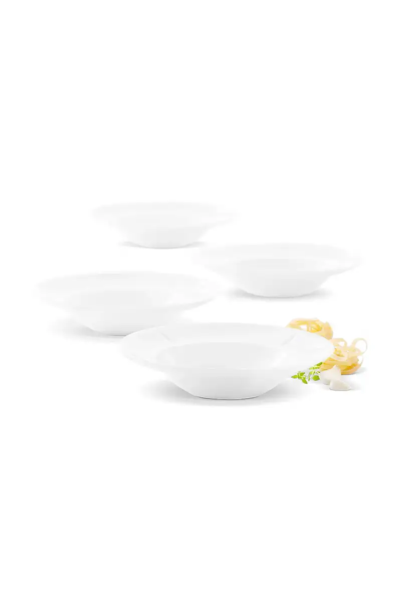 set piatti Bubbles 25 cm pacco da 4 colore bianco