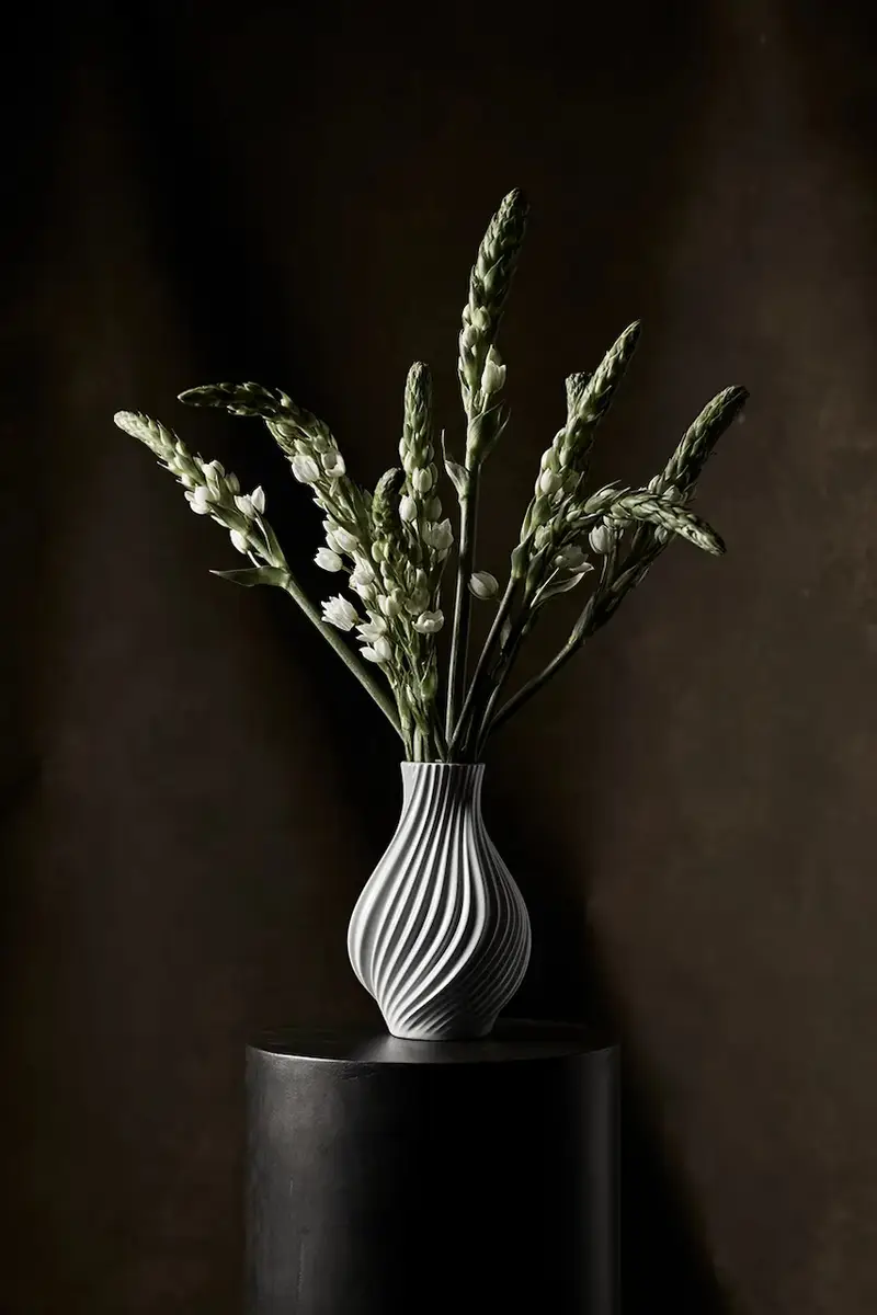 vaso decorativo Twist 18 x 12 cm Bianco miniatura 3