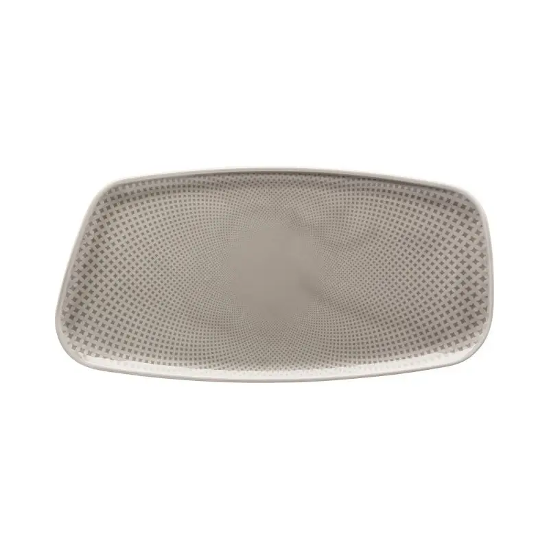 Porcellana Rosenthal-Piatto 30 X 15 Cm-Junto Pearl Grey