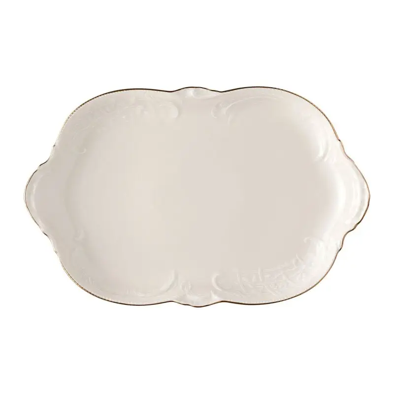 Porcellana Rosenthal-Piatto 33 Cm-Sanssouci Elfenbein Gold