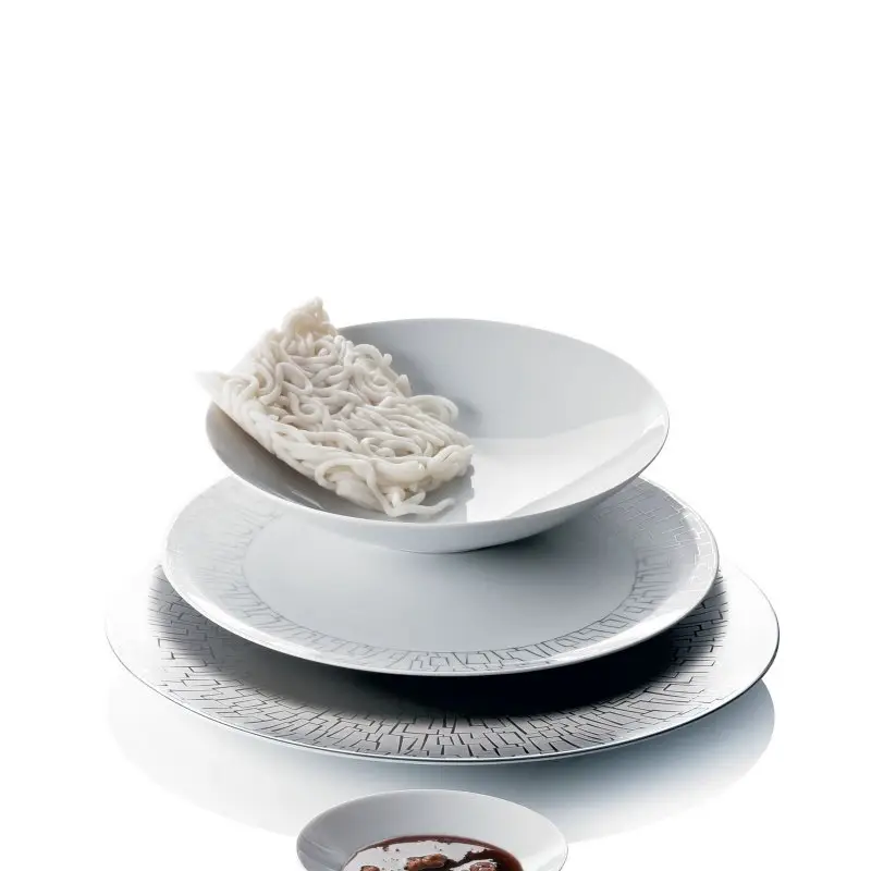 Porcellana Rosenthal-Piatto Piano 22 Cm-Tac Skin Platin miniatura 2