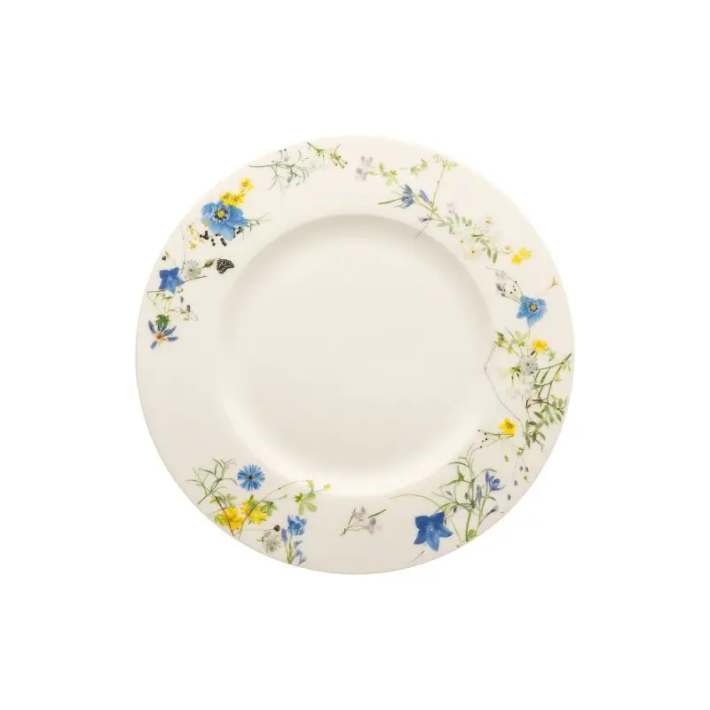 Porcellana Rosenthal-Piatto Piano 23 Cm Con Falda-Brillance Bone China Fleurs Des Alpes