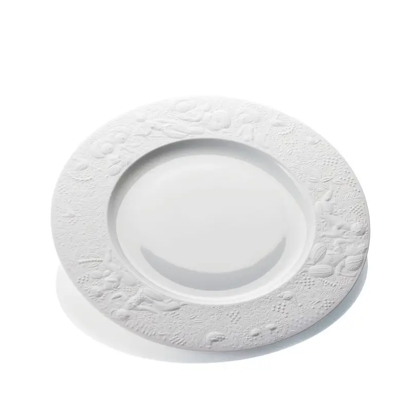 Porcellana Rosenthal-Piatto Piano 27 Cm-Zauberfloete Weiss miniatura 2