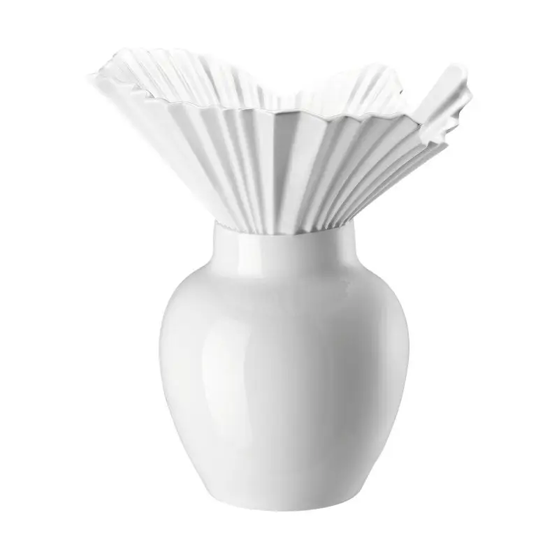 Porcellana Rosenthal-Vaso 27 Cm-Falda Weiss miniatura 2