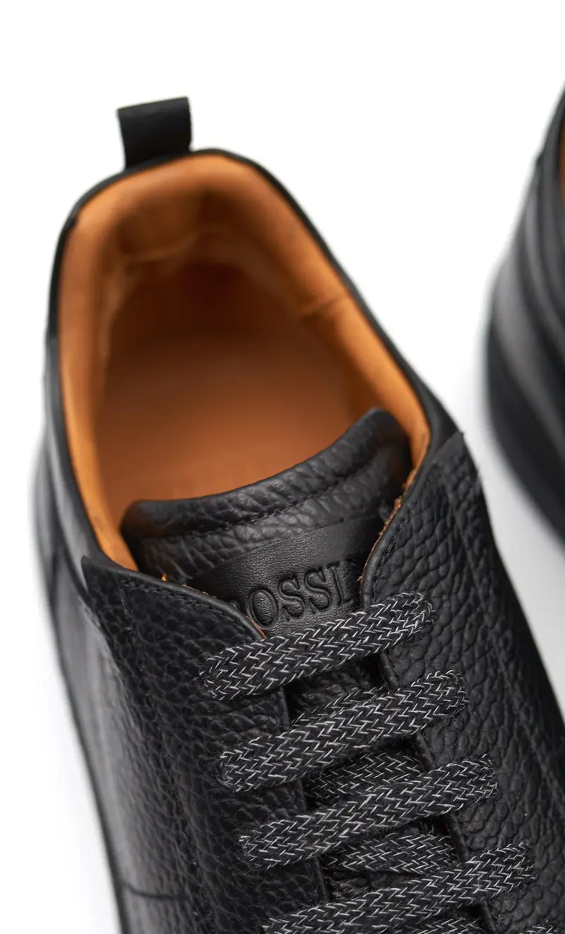 Sneaker rossi in pelle martellata, colore nero miniatura 2