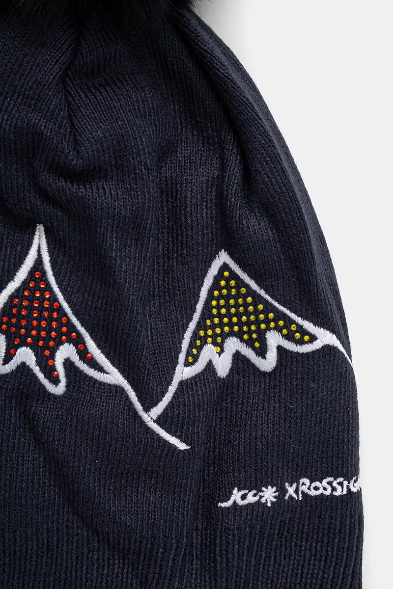 berretto Strassi x JCC colore blu navy RLNWH06 miniatura 3