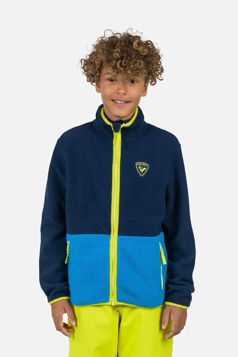 felpa in pile bambini ALLTRACK colore blu navy RLNYL08