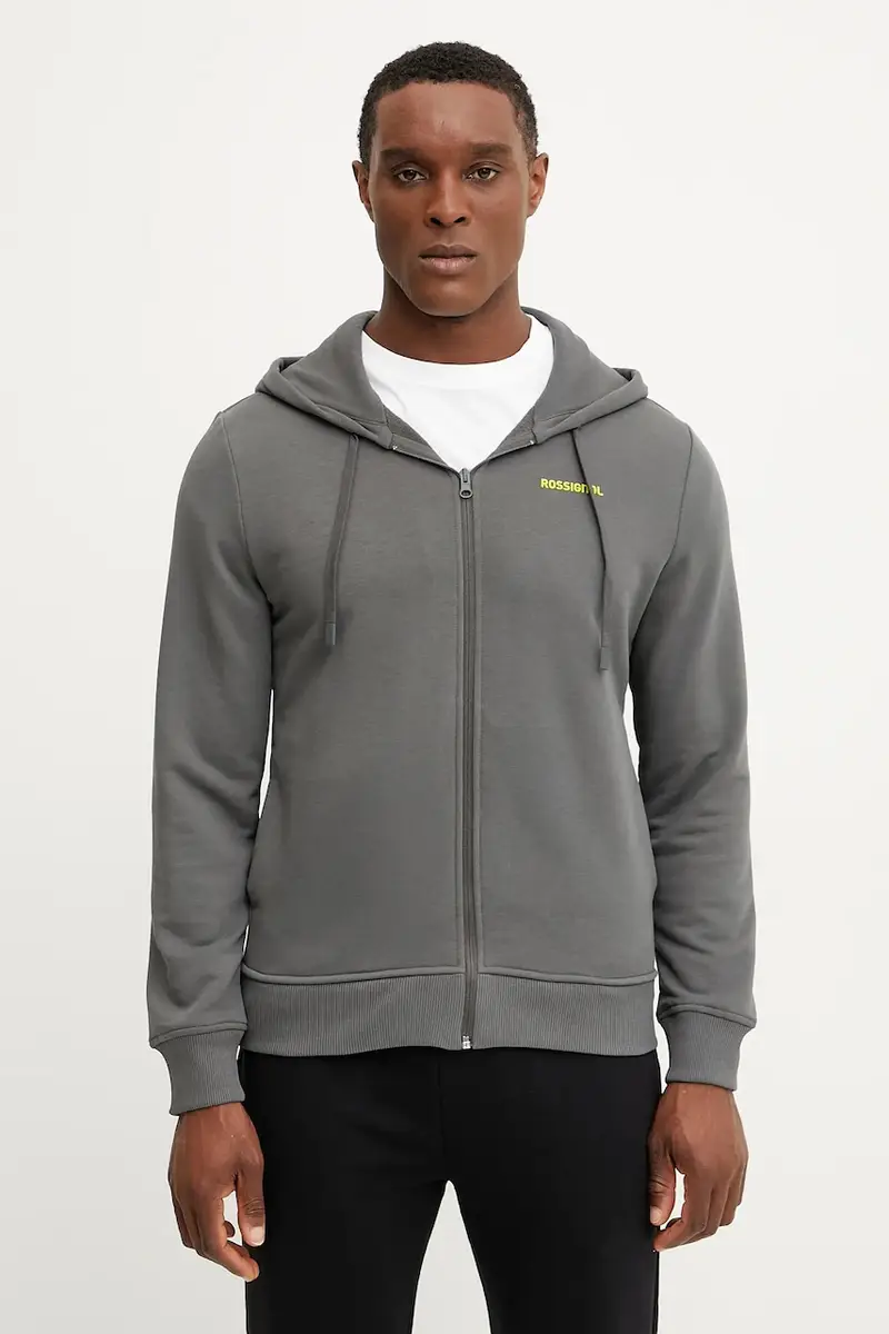 felpa Presset uomo colore grigio con cappuccio RLNMS11