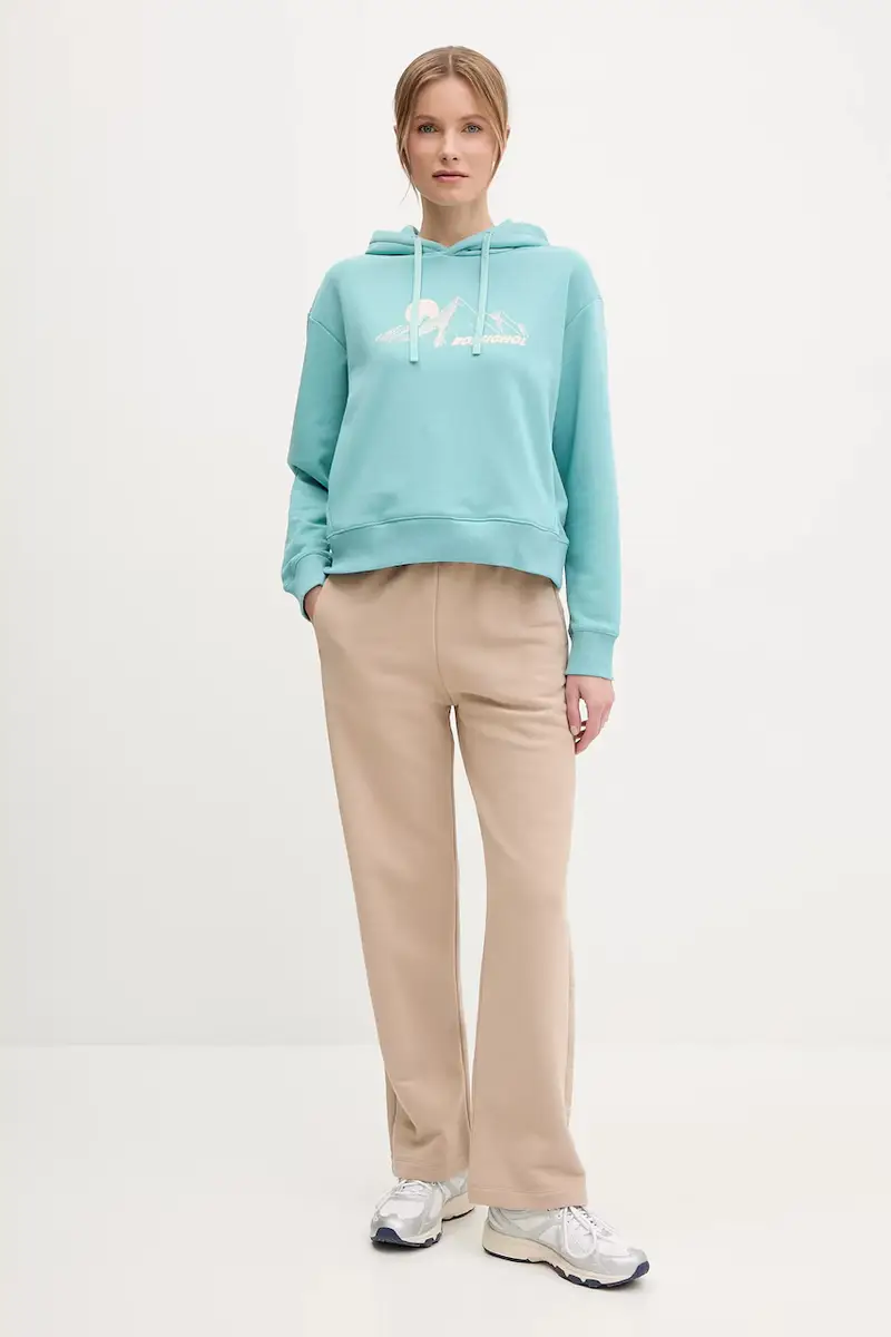 felpa Waterfall donna colore turchese con cappuccio RLNWS02 miniatura 2