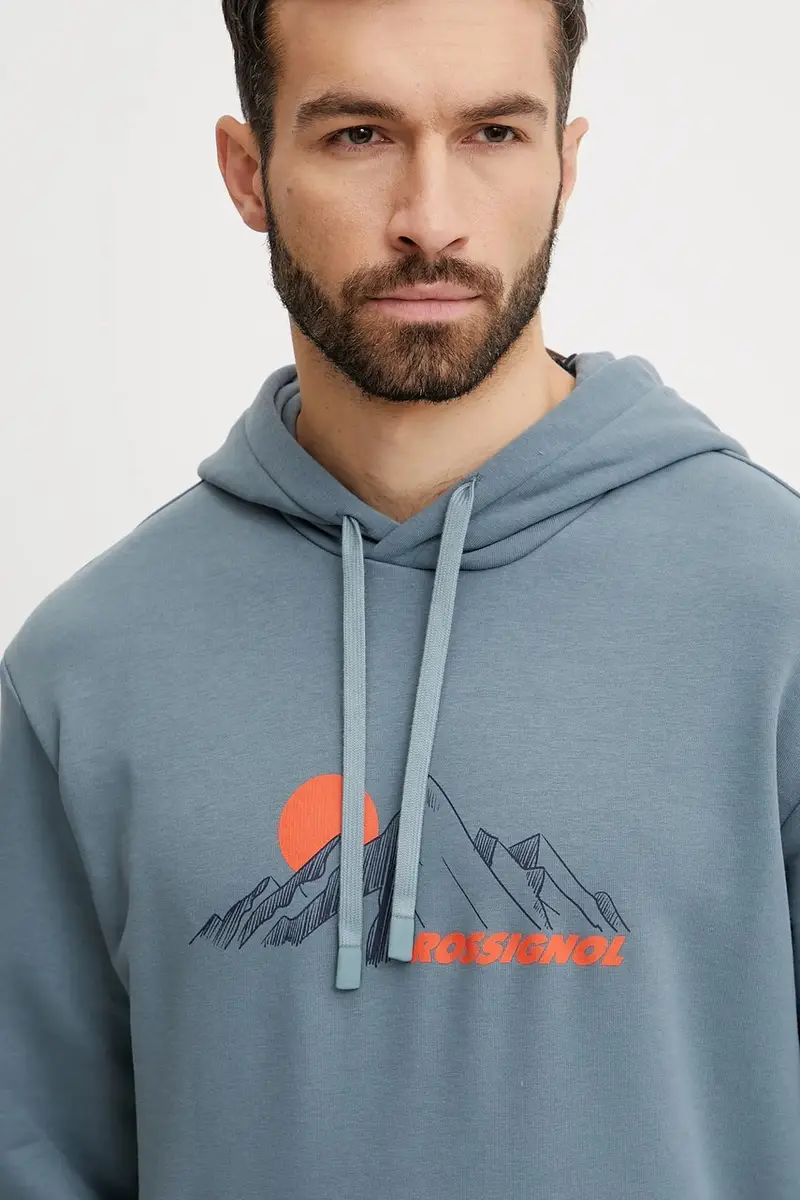 felpa Waterfall uomo colore blu con cappuccio RLNMS10 miniatura 4