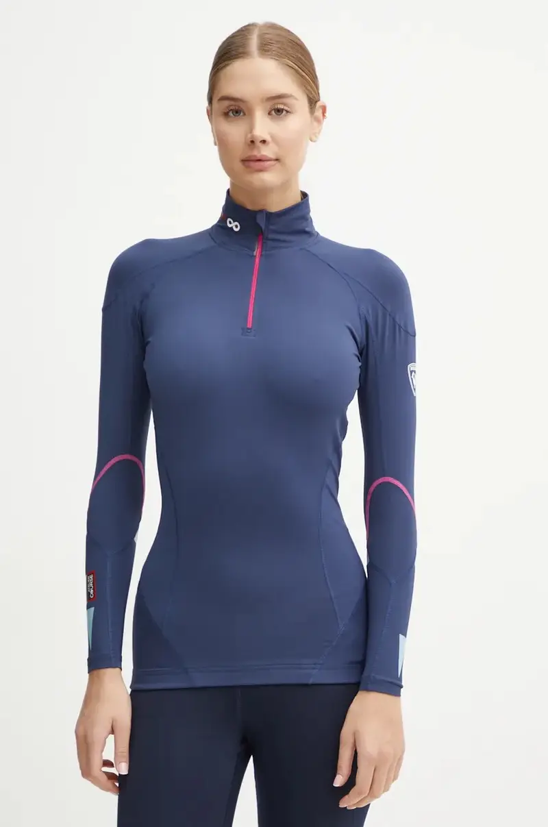 longsleeve funzionale Infini Compression Race colore blu navy miniatura 2