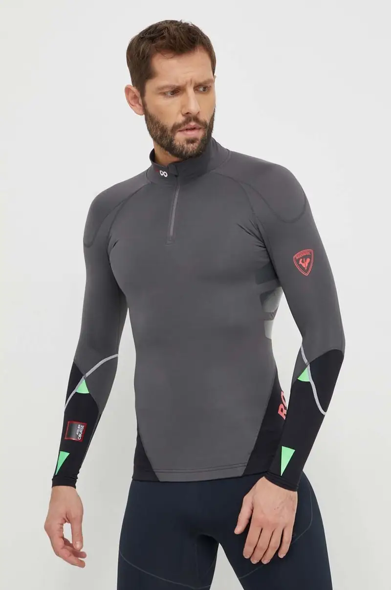 longsleeve funzionale Infini Compression Race colore grigio miniatura 3