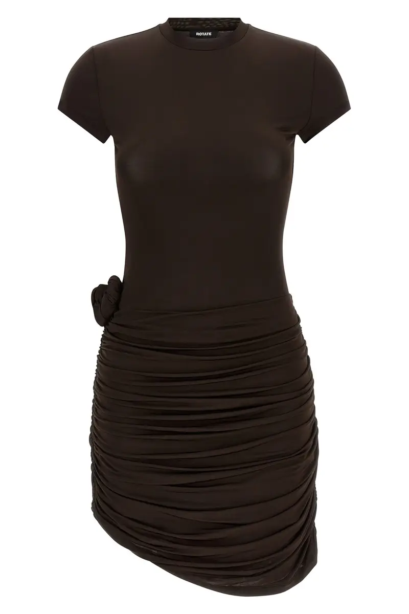 Abito Drappeggio Marrone