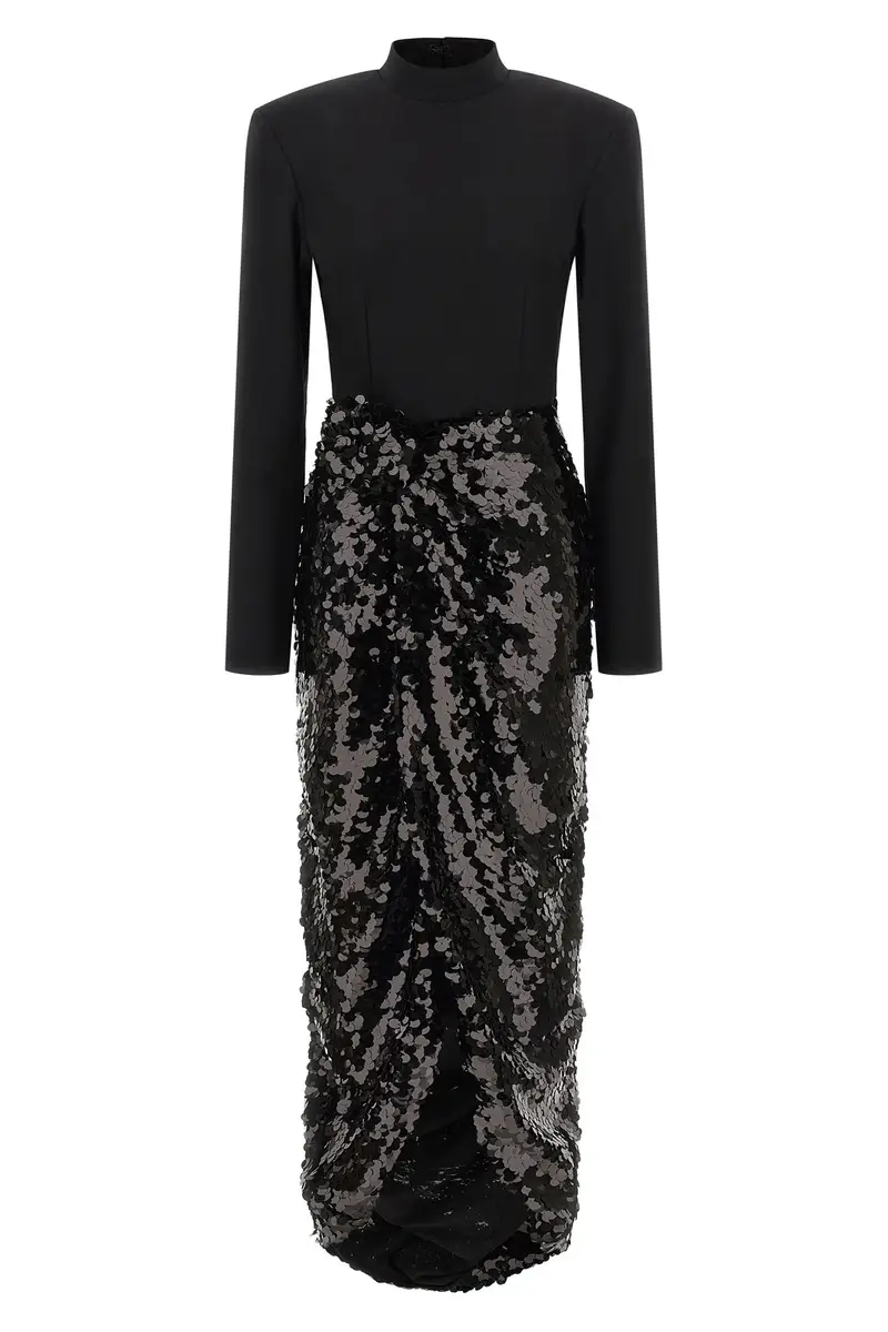 Abito 'Knotted Midi' Nero