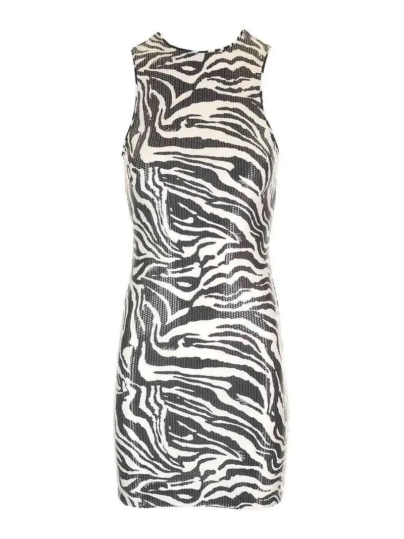 Abito zebra con paillettes Animalier