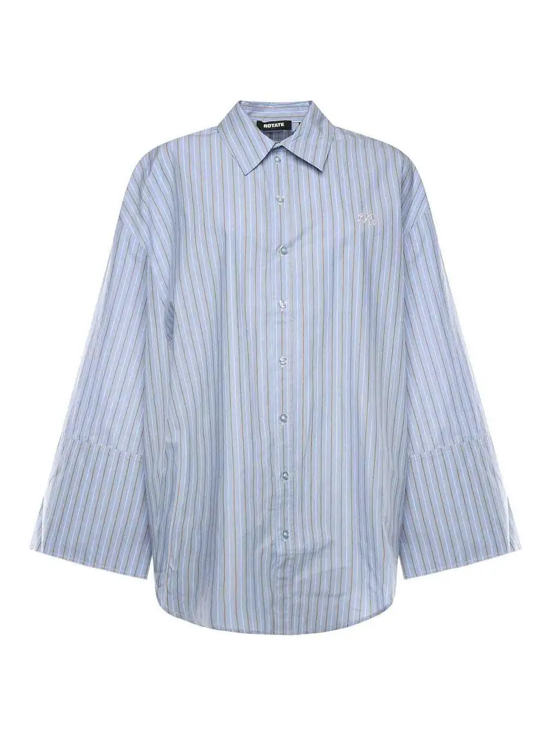 Camicia in popeline di cotone Blu