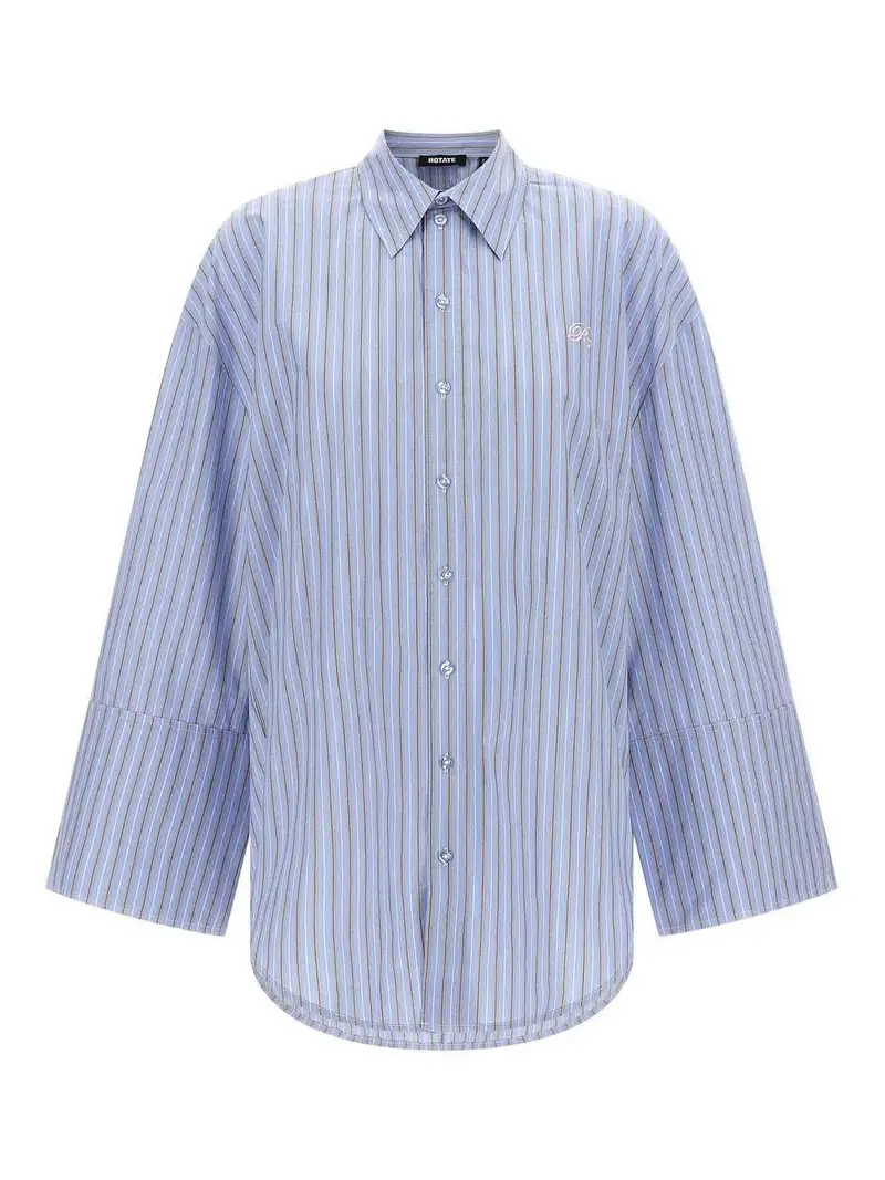 Camicia oversize in popeline Azzurro