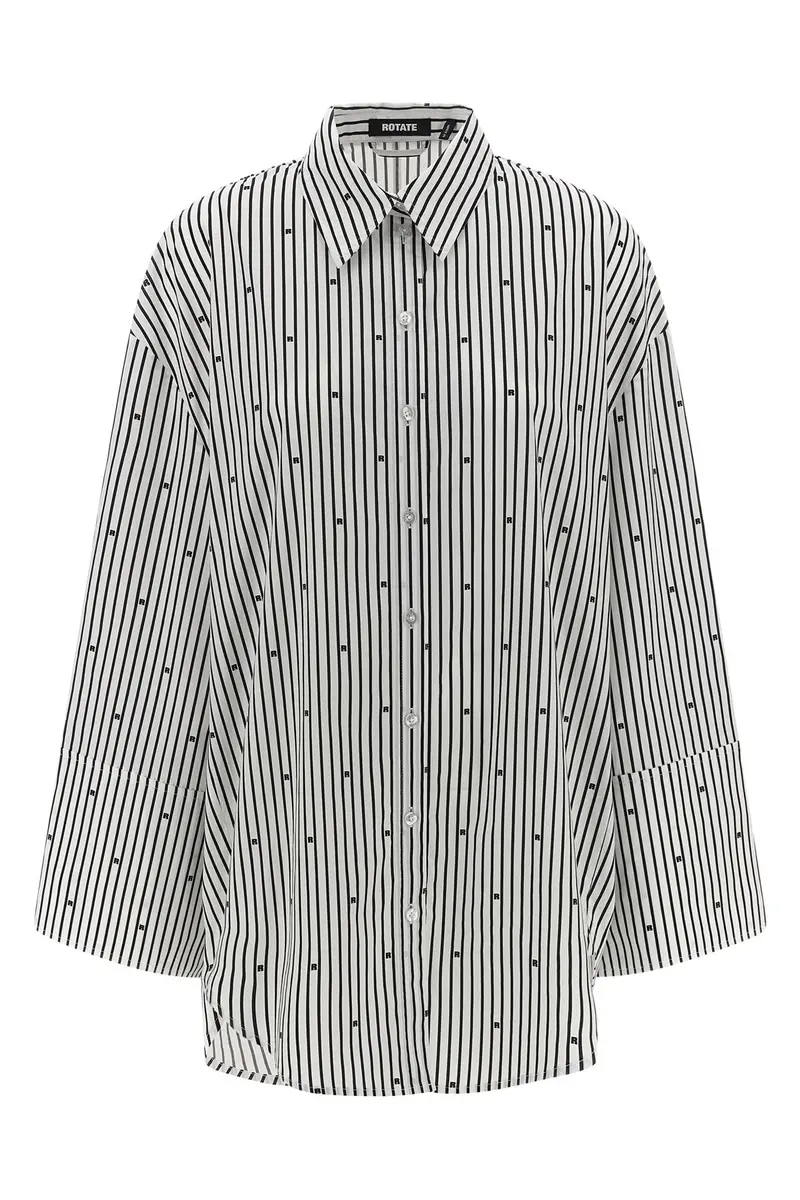 Camicia 'Poplin Oversized Striped' Bianco