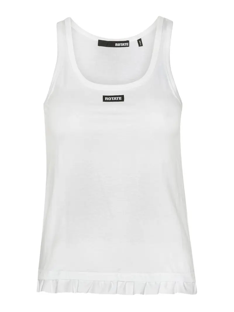 Canotta Con Ruches Bianco