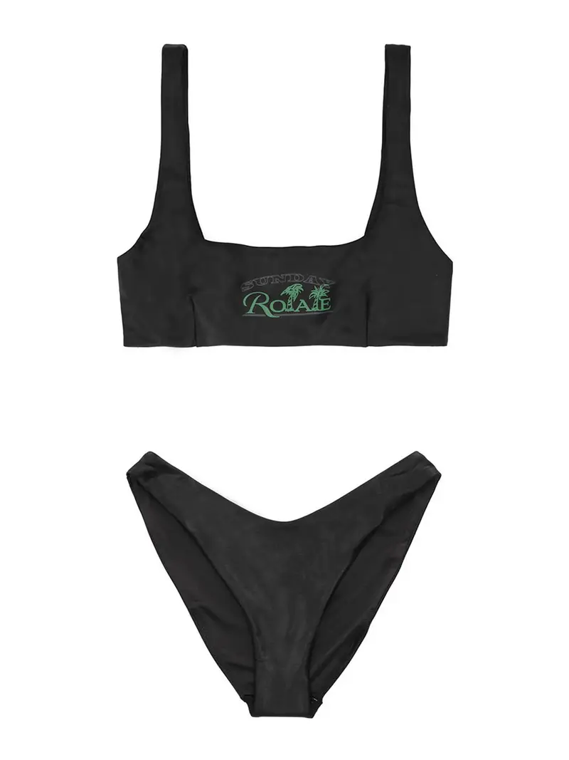 Completo bikini perlato Nero