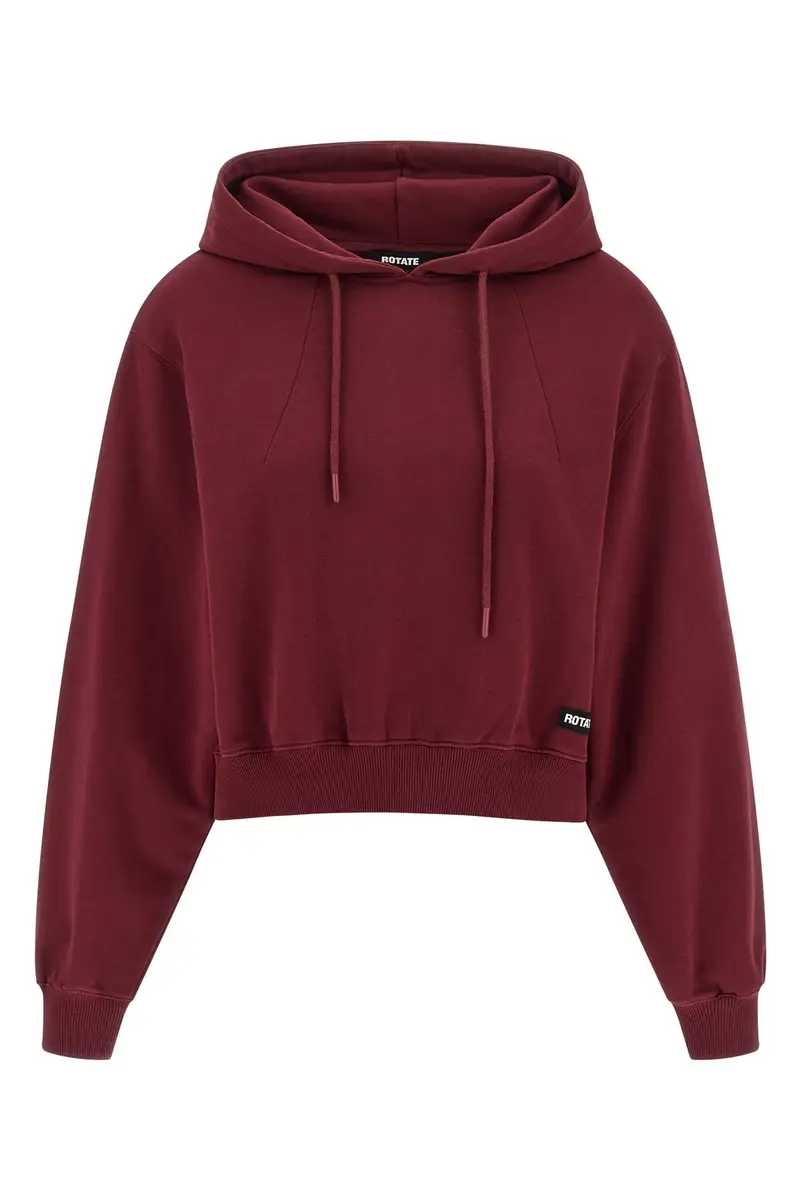 Felpa Con Cappuccio 'Terry Back' Bordeaux