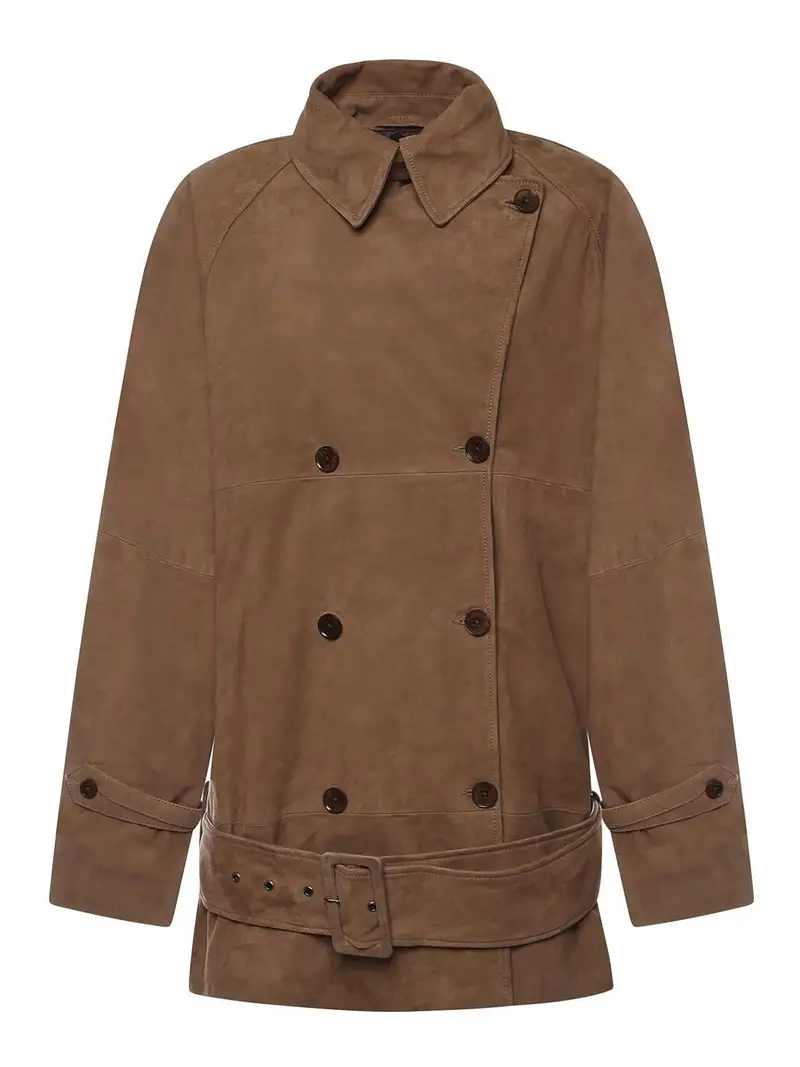 Giacca in pelle Beige