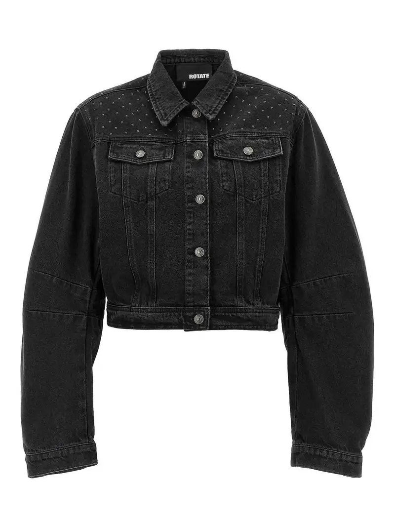 Giacca oversize di denim Nero