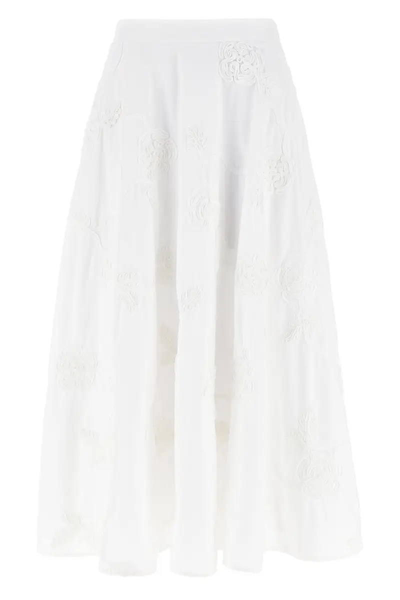 Gonna 'Flower Maxi' Bianco