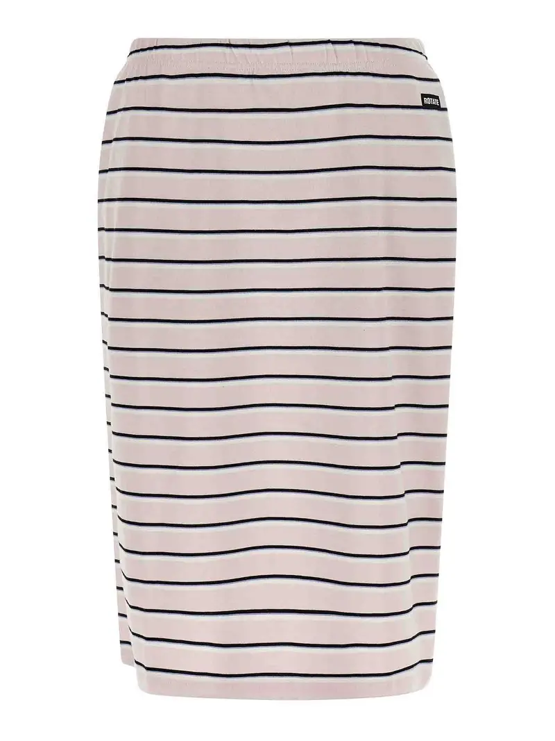 Gonna longuette in jersey Color Carne E Neutri