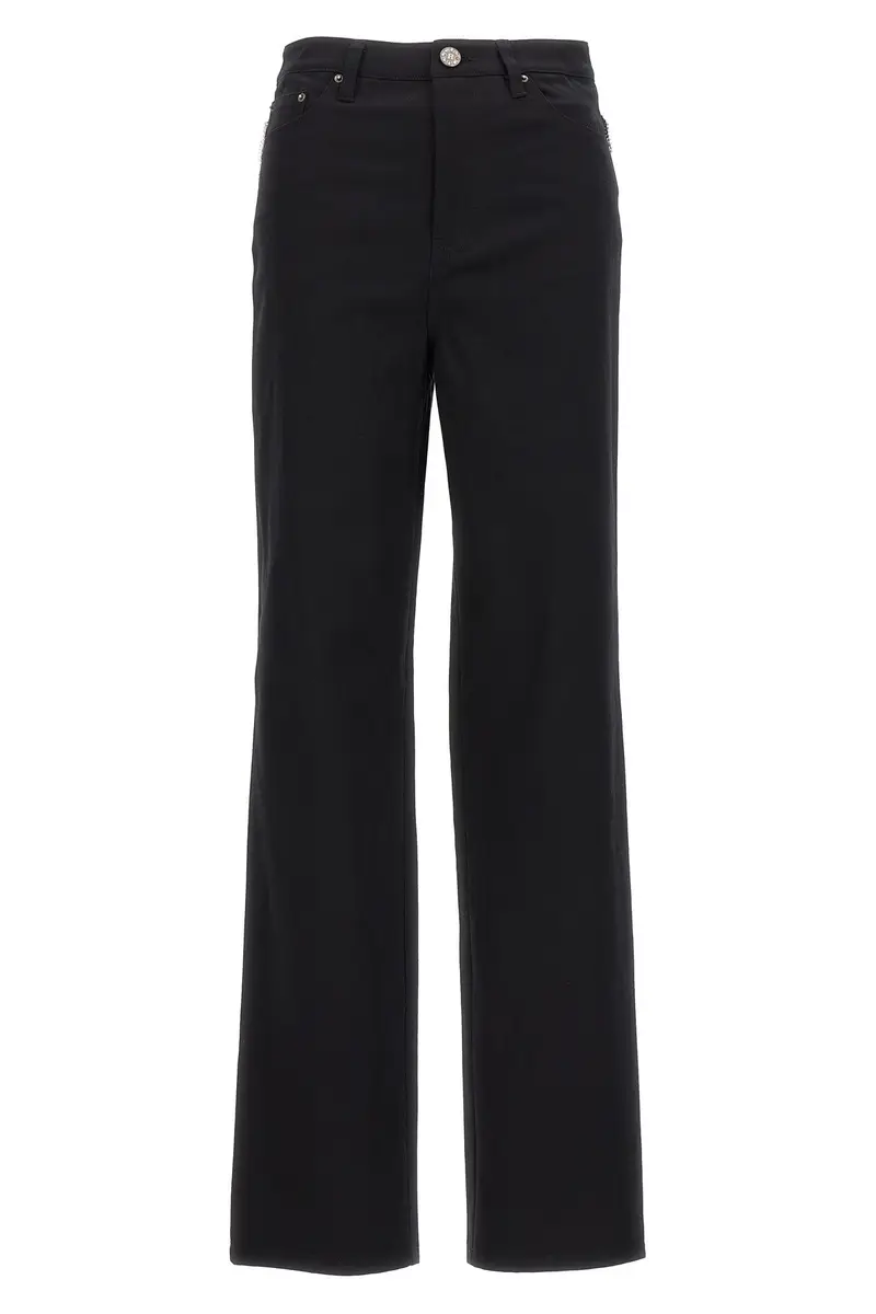 Jeans Twill High Rise Nero