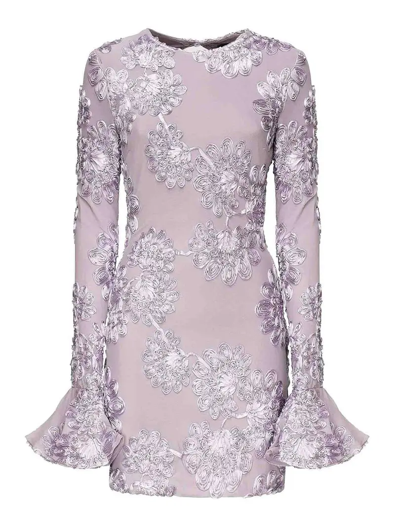 MiniVestito in rete 3D Viola Chiaro
