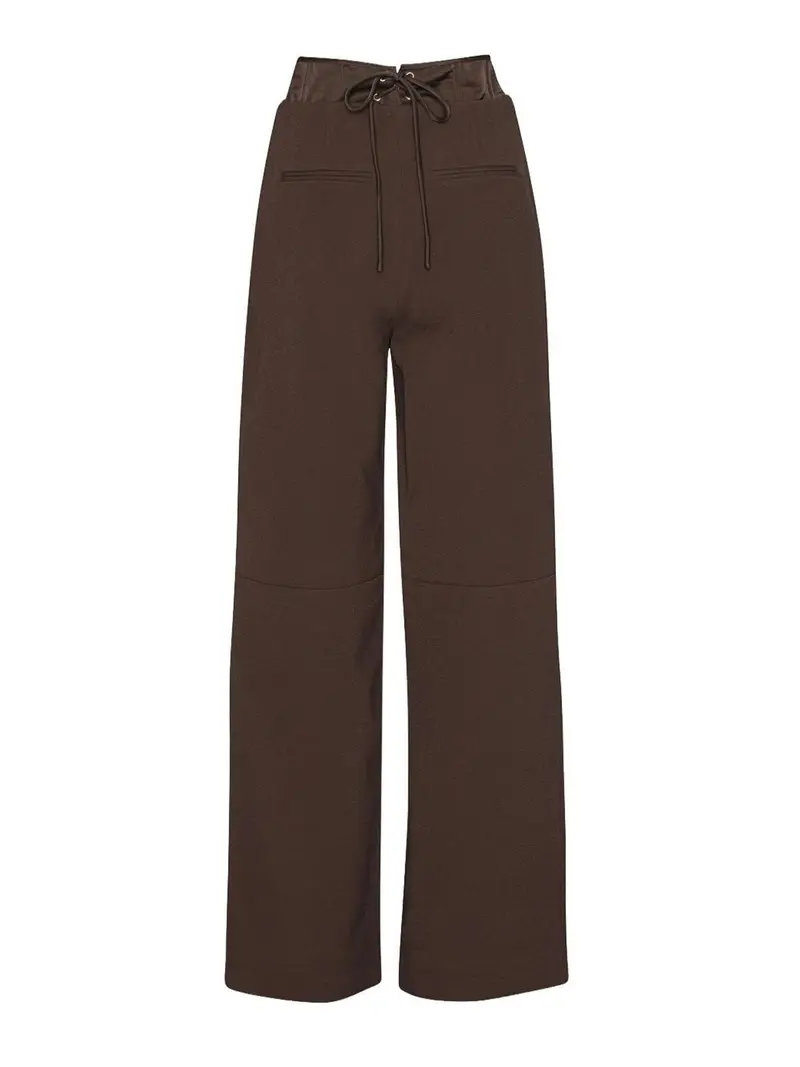 Pantaloni da Vestito a corsetto marrone