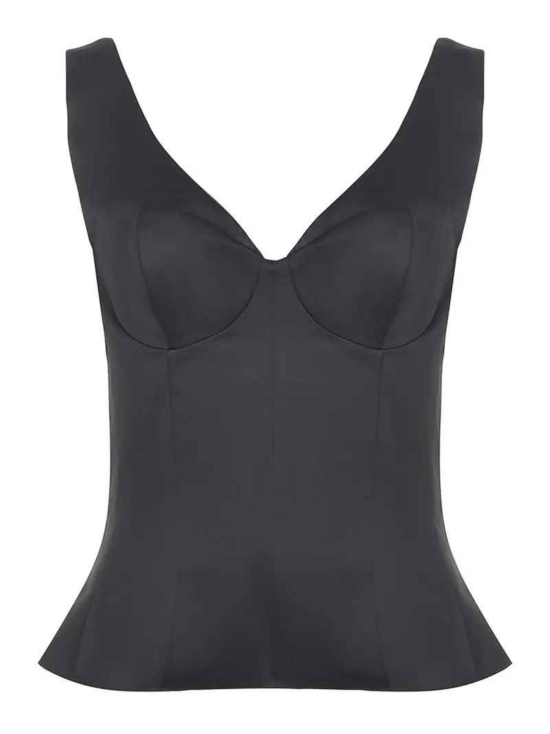 Parte superiore realizzata in poliestere Nero