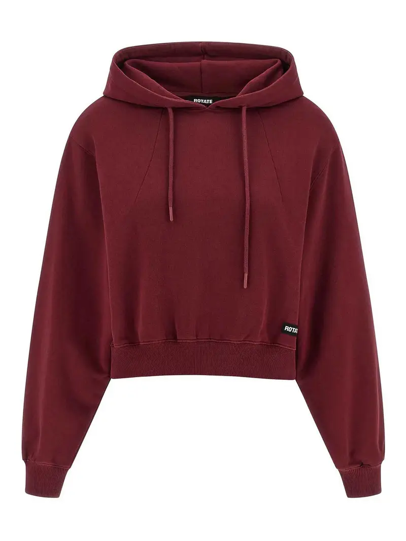 Terry Back Hoodie Rosso Scuro