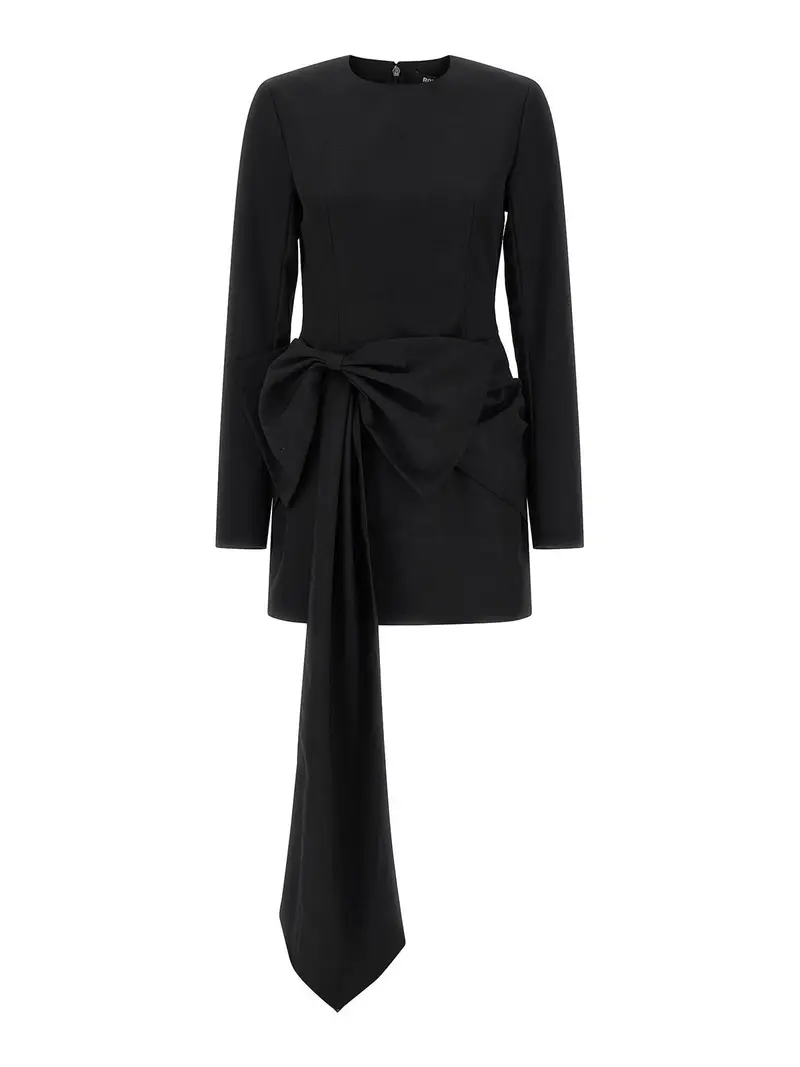 Vestito con maxi fiocco Nero