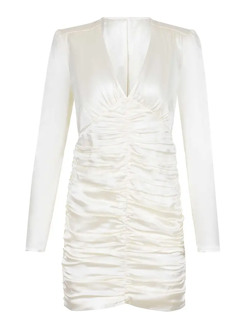 Vestito In Seta Crema