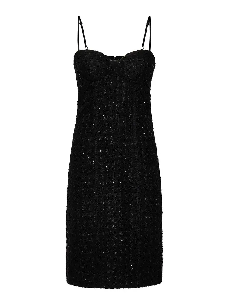 Vestito longuette tubino Boucl Nero