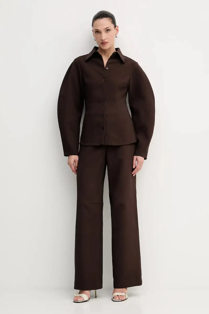 camicia donna colore marrone 1149342910 miniatura 2