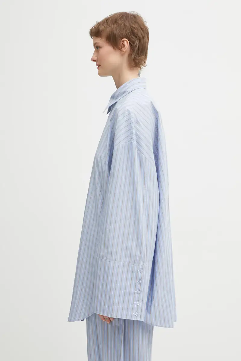 camicia in cotone Blu miniatura 2