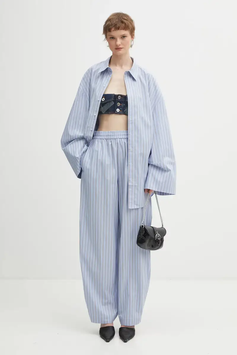 camicia in cotone Blu miniatura 5