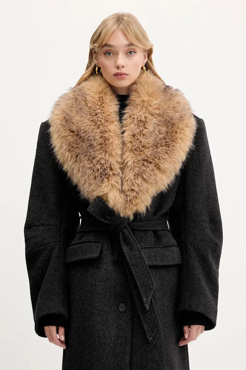 cappotto con lana colore grigio 1146921205 miniatura 4