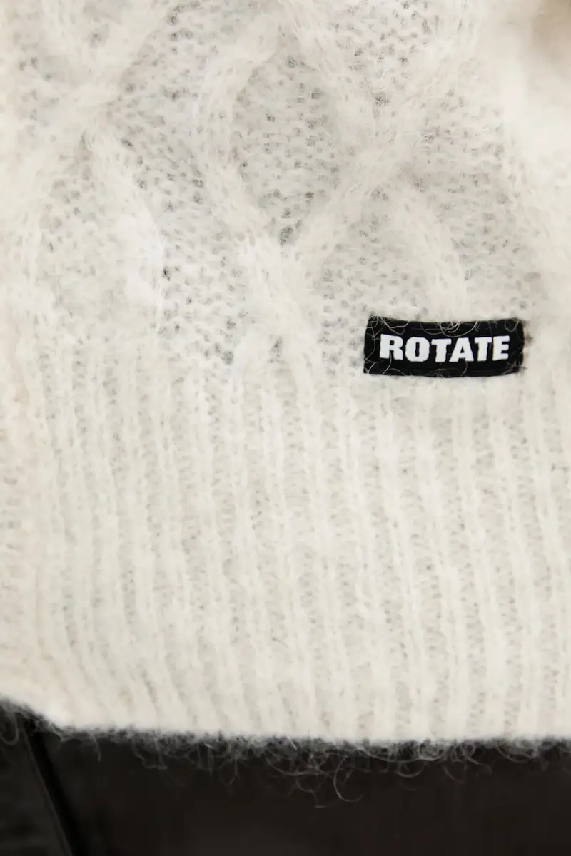 cardigan con lana colore beige 1154592344 miniatura 5