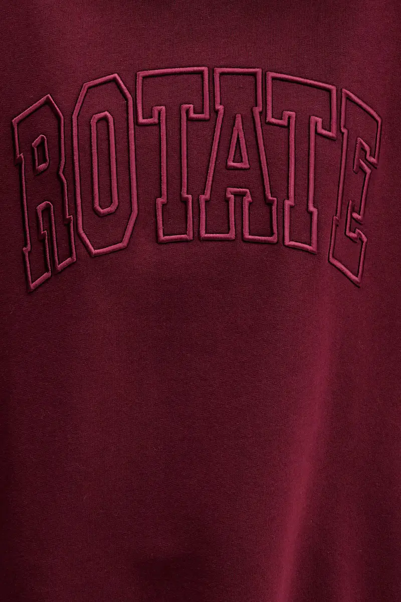 felpa in cotone donna colore granata con applicazione 1143762734 miniatura 5