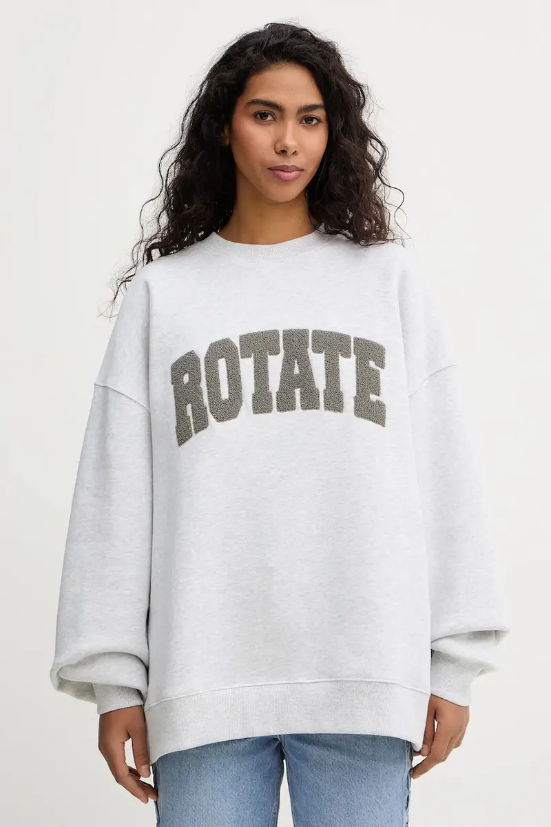 felpa in cotone donna colore grigio con applicazione 1158341473