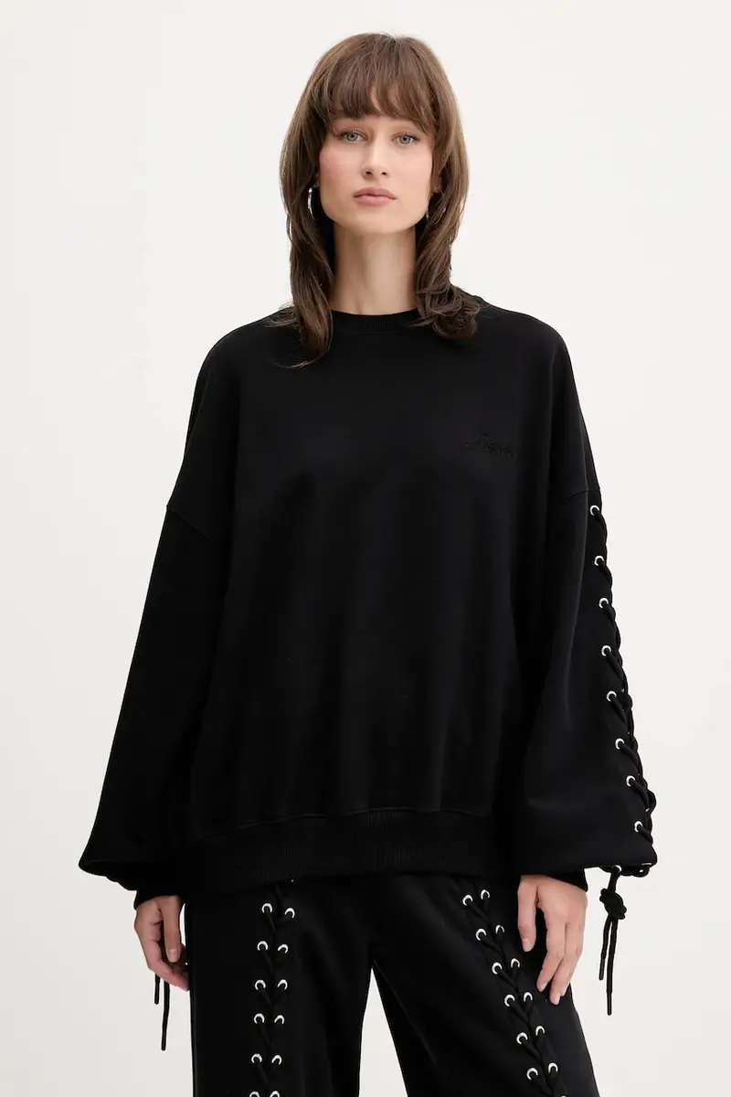 felpa in cotone donna colore nero 114390100