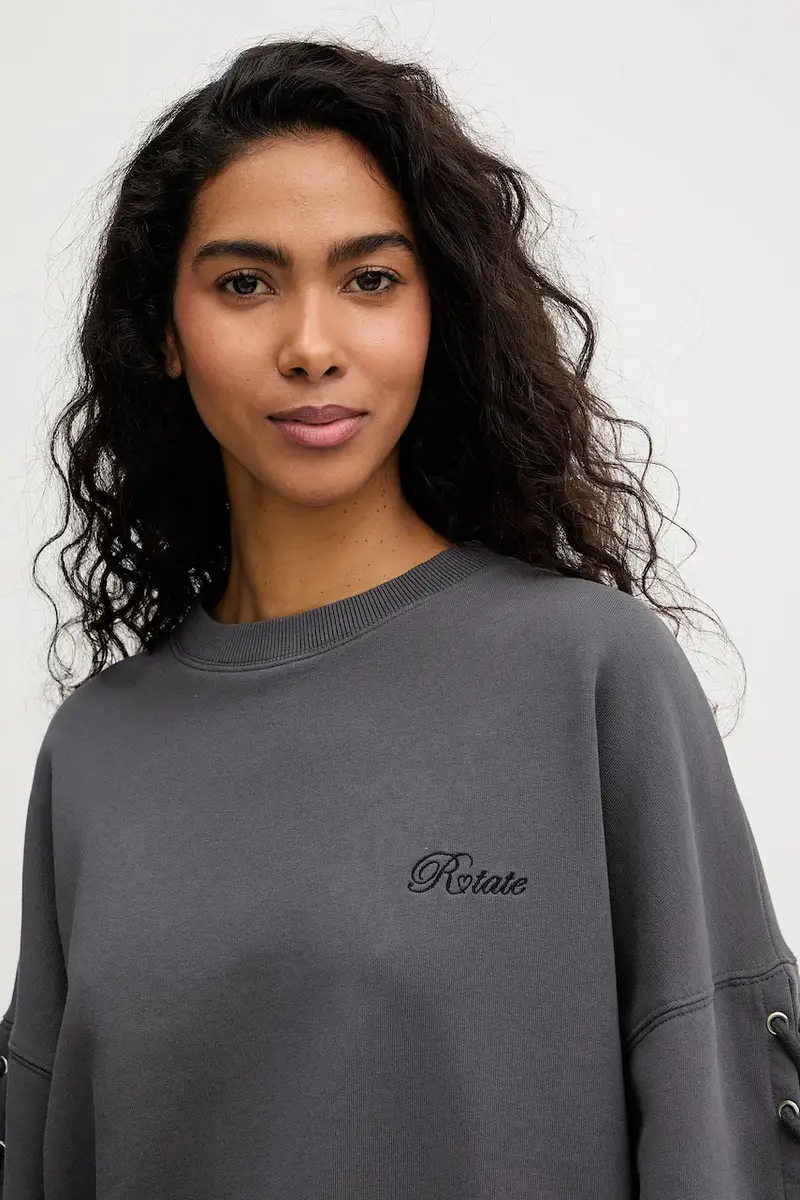 felpa in cotone Grigio miniatura 4