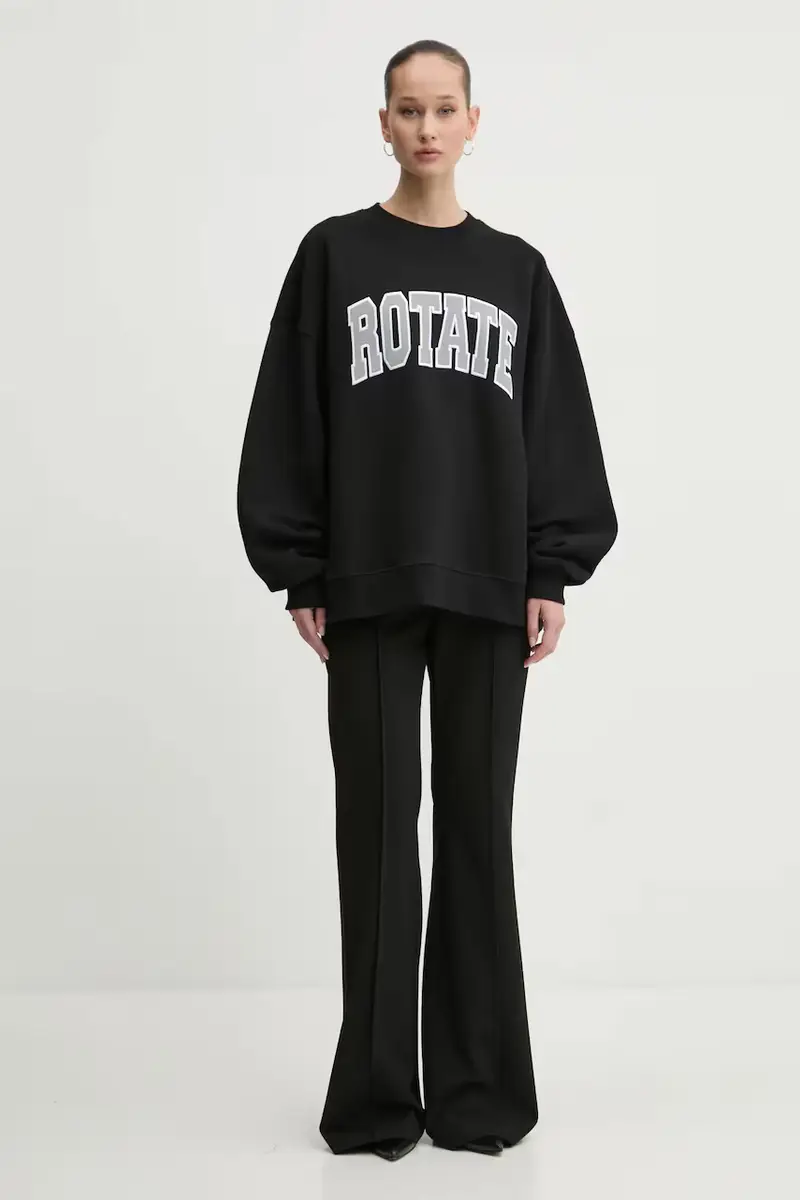 felpa in cotone Nero miniatura 2