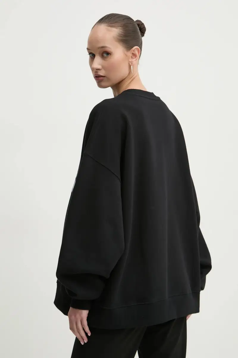 felpa in cotone Nero miniatura 3